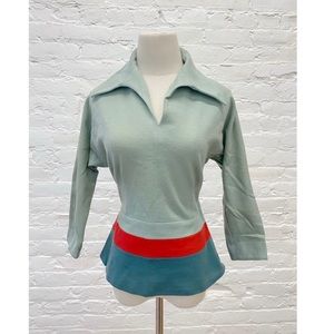 Vintage 1950s Wool Jersey Top